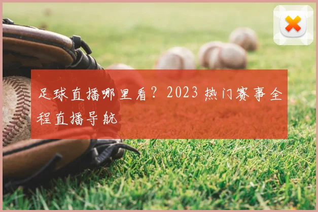 足球直播哪里看？2023 热门赛事全程直播导航